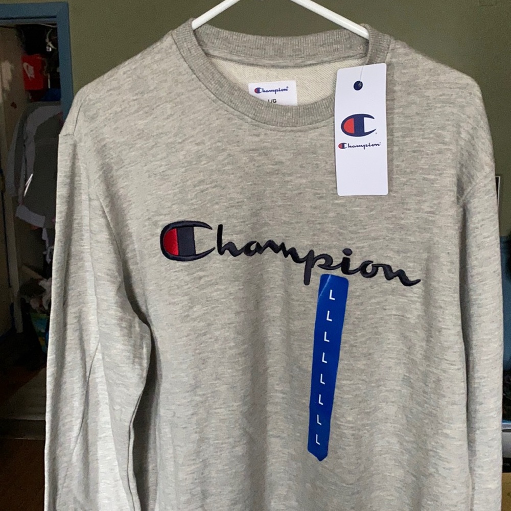 Champion mens crew neck long sleeve sweatshirt